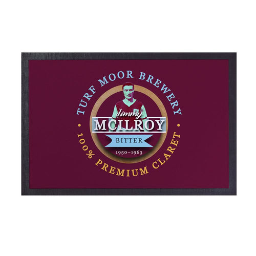 Burnley Jimmy McIlroy  - Football Legends - Door Mat -60cm X 40cm