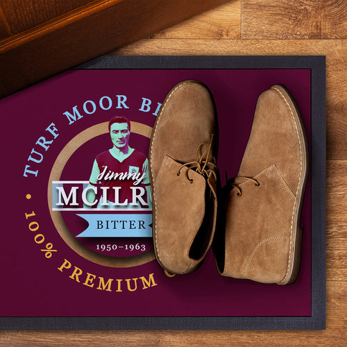Burnley Jimmy McIlroy  - Football Legends - Door Mat -60cm X 40cm