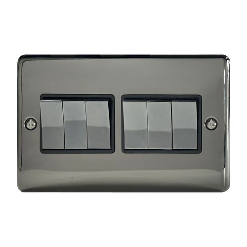 Caradok 6G 2Way 10A Switch Black Nickel