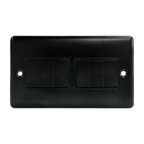 Caradok 6G 2Way 10A Switch Matt Black
