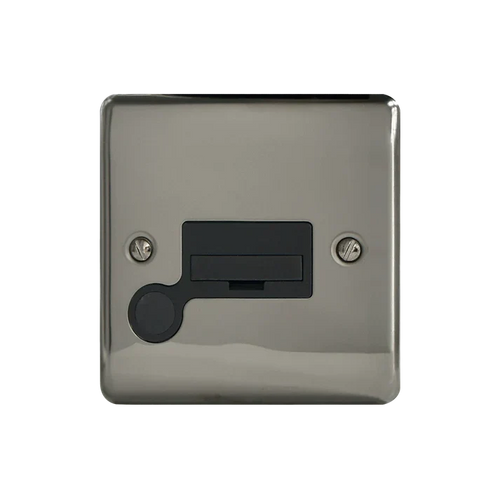 Caradok Fused Spur 13A Unswitched Fused Connection Unit - Black Nickel