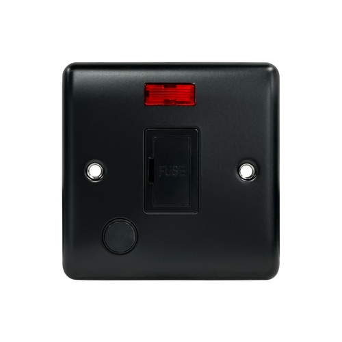 Caradok 13A Unswitched Spur c/w Neon + FO Matt Black