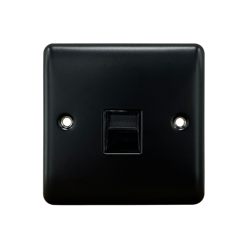 Caradok 1G Secondary Telephone Socket Matt Black