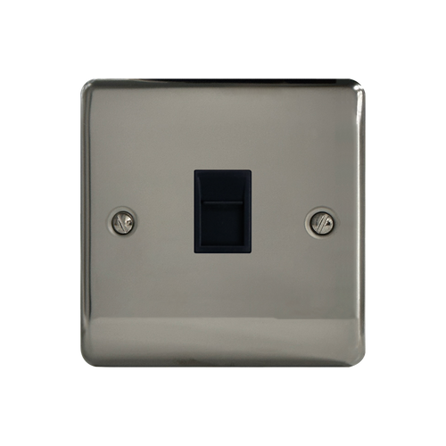 Caradok 1G RJ45 Cat5 Socket Black Nickel