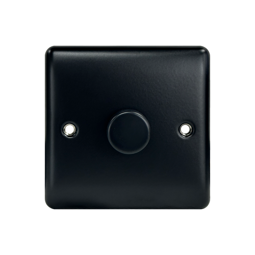 Caradok 1G LED Dimmer Matt Black (Max 100W)