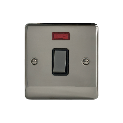 Caradok 20A DP Switch c/w Neon Black Nickel