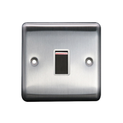 Caradok 20A DP Switch Brushed Chrome White Insert