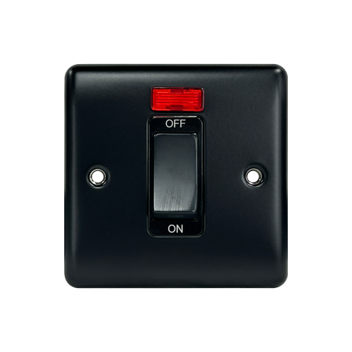 Caradok 1G 45A DP Switch c/w Neon Matt Black