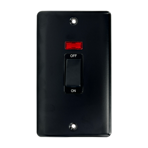 Caradok 2G 45A DP Switch c/w Neon Matt Black