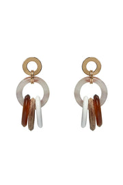 Candy Tortoiseshell Multi Hoop Drop Earrings