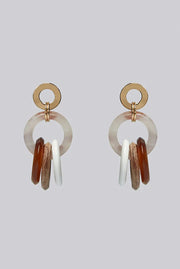 Candy Tortoiseshell Multi Hoop Drop Earrings