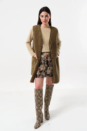 Cathel Borg Longline Waistcoat - Nutmeg