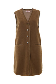 Cathel Borg Longline Waistcoat - Nutmeg