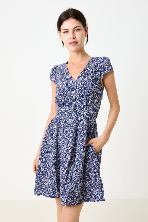 Cathleen Mini Tea Dress Ditsy Floral
