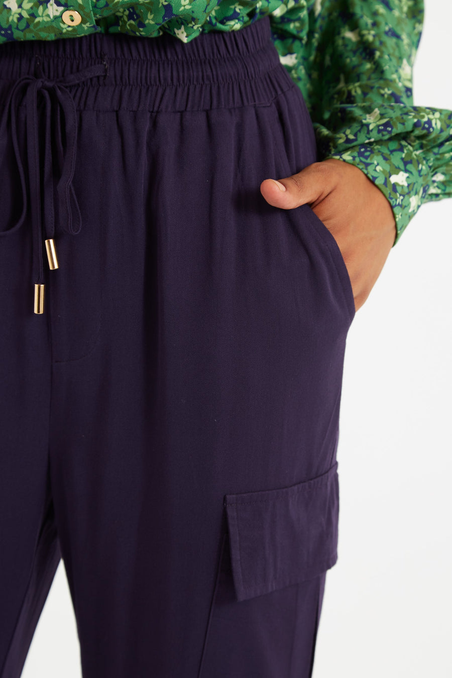 Louche Chava Navy Cargo Trouser