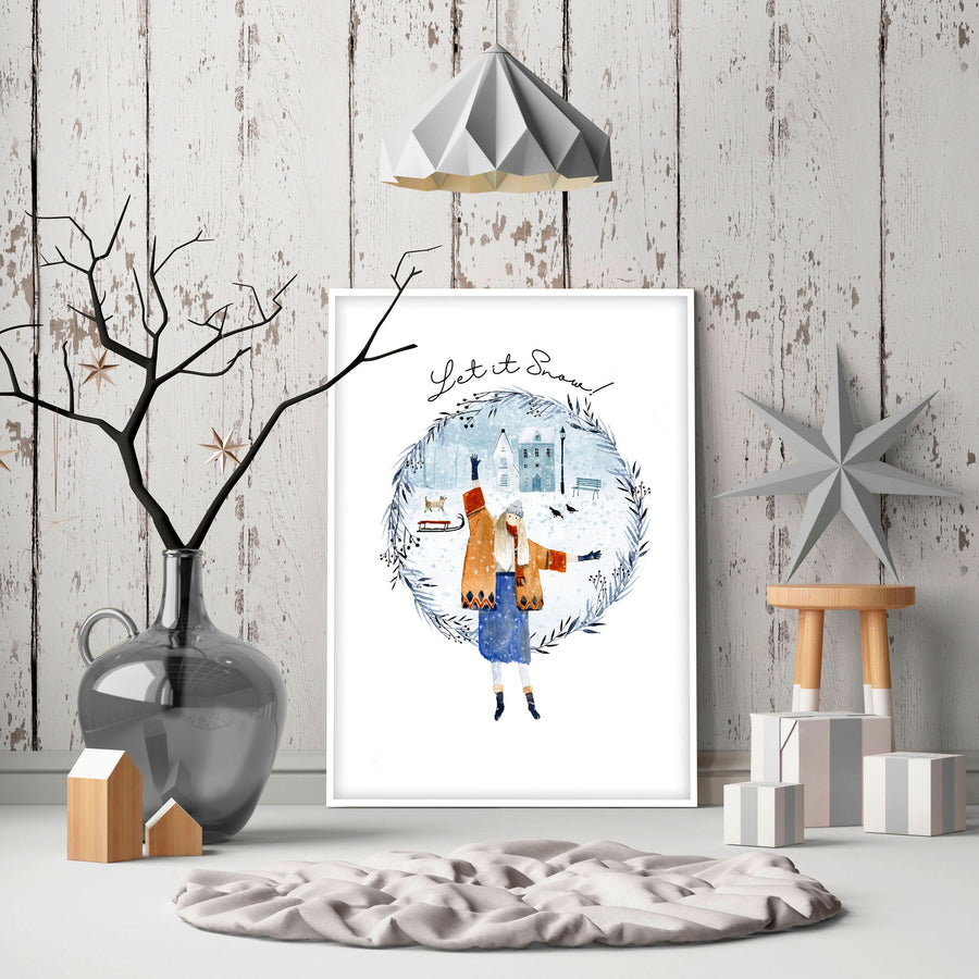 Christmas decor gift | wall art print