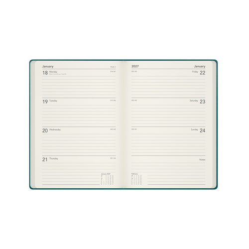 2026-2027 Mid Year Planner - 13 Month A5 Week-to-View Diary - Hard Cover - Collins Debden Legacy Range