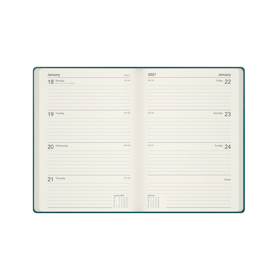 2026-2027 Mid Year Planner - 13 Month A5 Week-to-View Diary - Hard Cover - Collins Debden Legacy Range