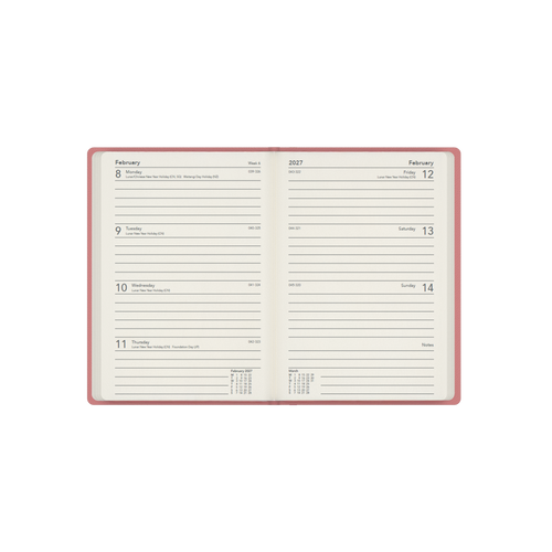 2026-2027 Mid Year Planner - 13 Month A6 Week-to-View Diary - Hard Cover - Collins Debden Legacy Range