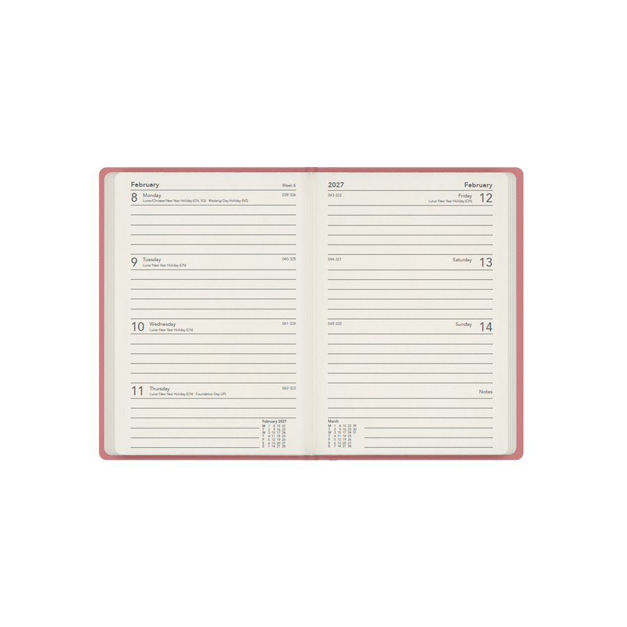 2026-2027 Mid Year Planner - 13 Month A6 Week-to-View Diary - Hard Cover - Collins Debden Legacy Range