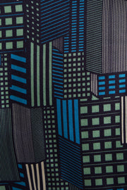 Ygritte Geo City Print Long Sleeve Midi Dress