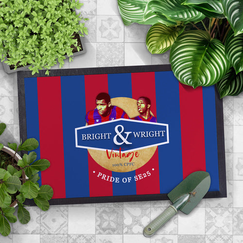 Crystal-Palace Bright Wright   - Football Legends - Door Mat -60cm X 40cm