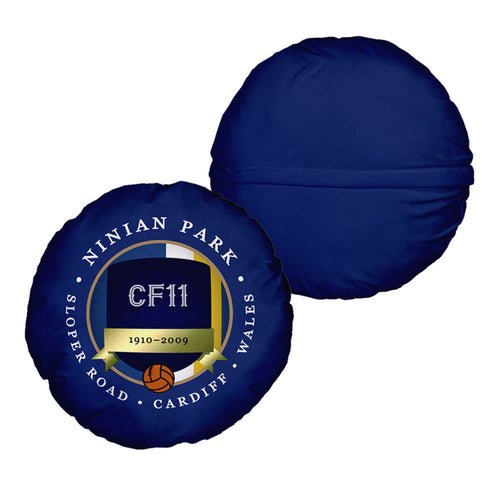 Cardiff Ninian Park - Football Legends - Circle Cushion 14"