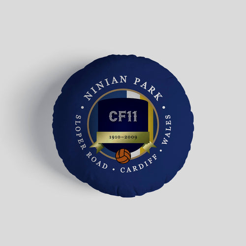 Cardiff Ninian Park - Football Legends - Circle Cushion 14"