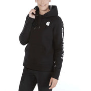 Carhartt 102791 Womens Clarksburg Relaxed Fit Midweight Logo Sleeve Sweatshirt