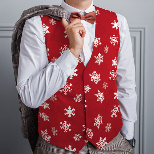 Cartoon Santa Red - Novelty Costume Fancy Dress Waistcoat ( 4 sizes available )
