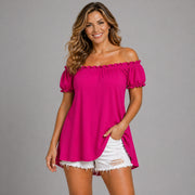 Longline Off-Shoulder Bardot Top / T-Shirt
