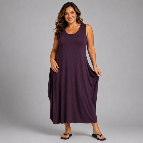Sleeveless T-Shirt Midi Dress