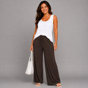Plain Stretchy High Waist Palazzo Trousers