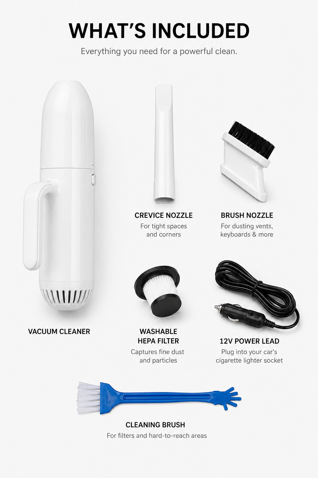 Dry & Wet Handheld Vacuum Cleaner
