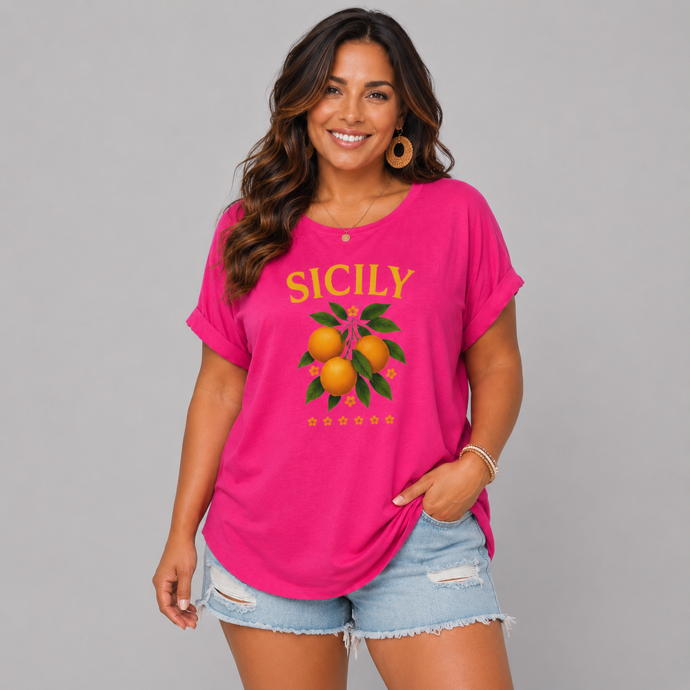 Sicily Dipped Hem T-Shirt