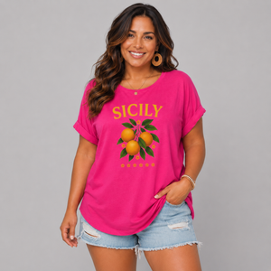 Sicily Dipped Hem T-Shirt