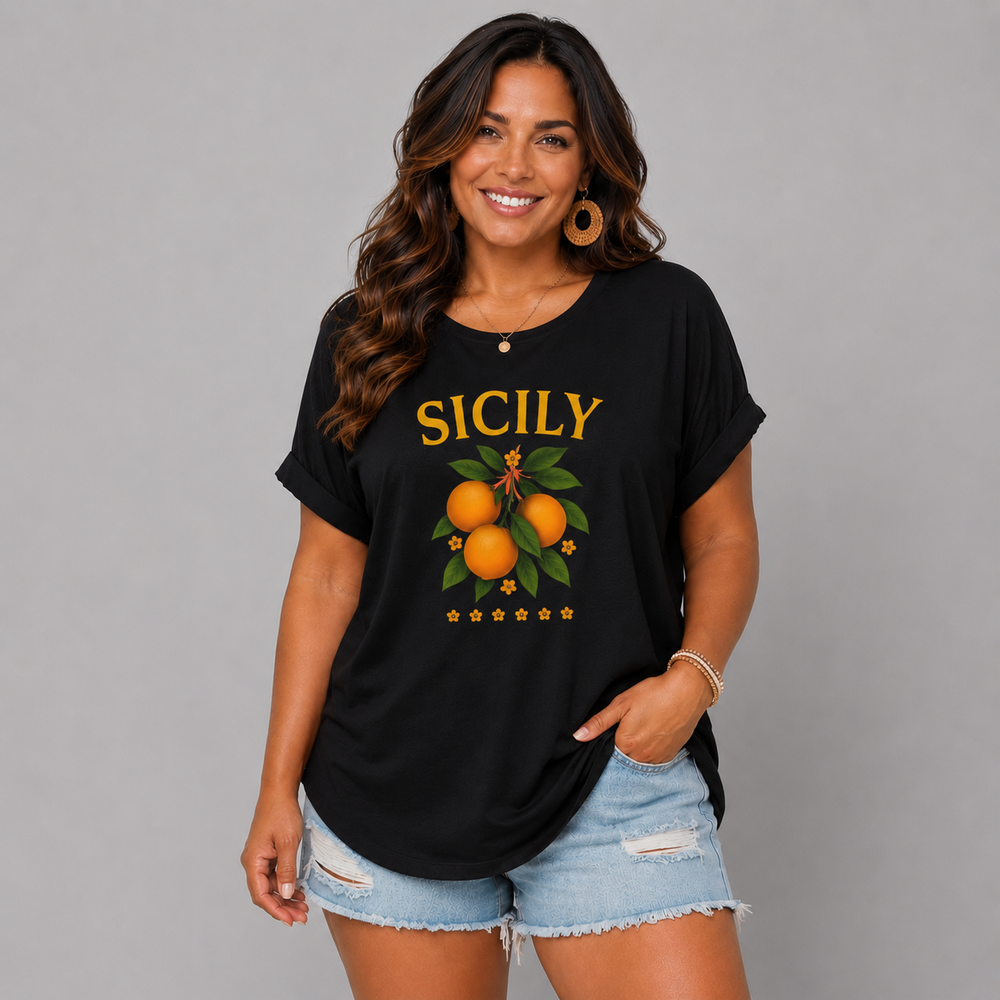 Sicily Dipped Hem T-Shirt
