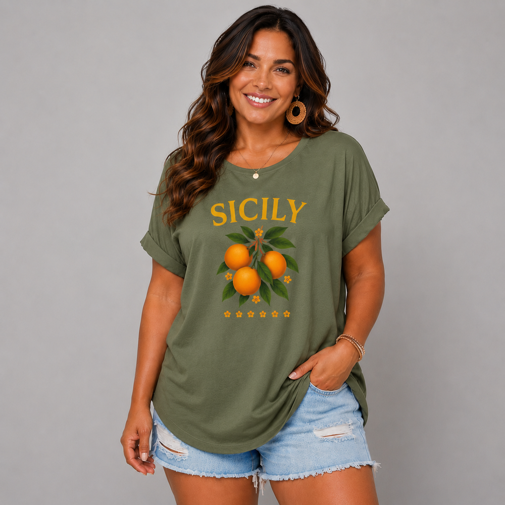 Sicily Dipped Hem T-Shirt