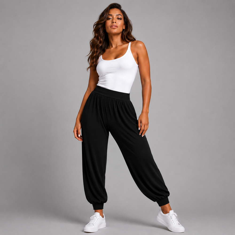 Soft Stretchy High Waist Harem Pants