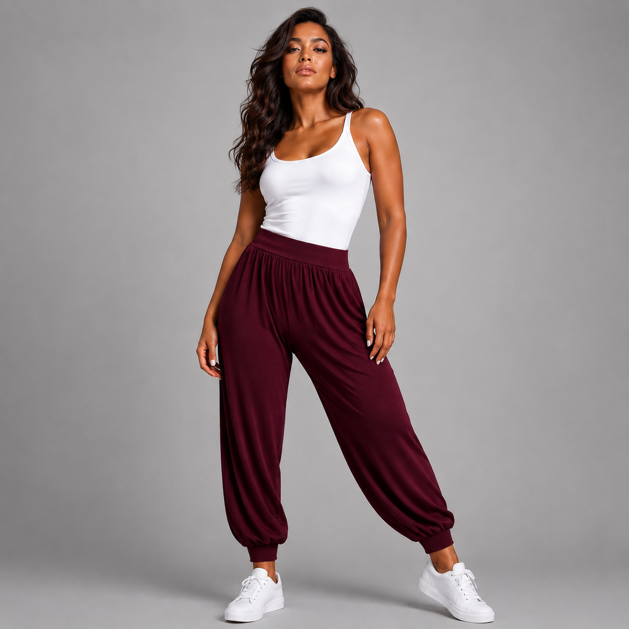 Soft Stretchy High Waist Harem Pants