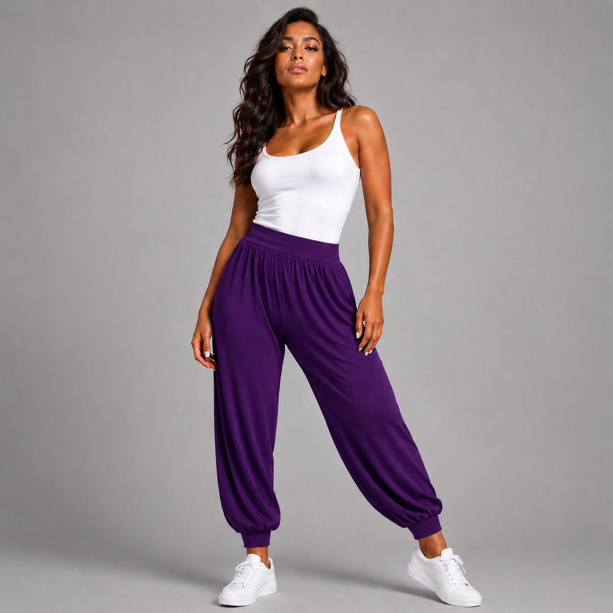 Soft Stretchy High Waist Harem Pants