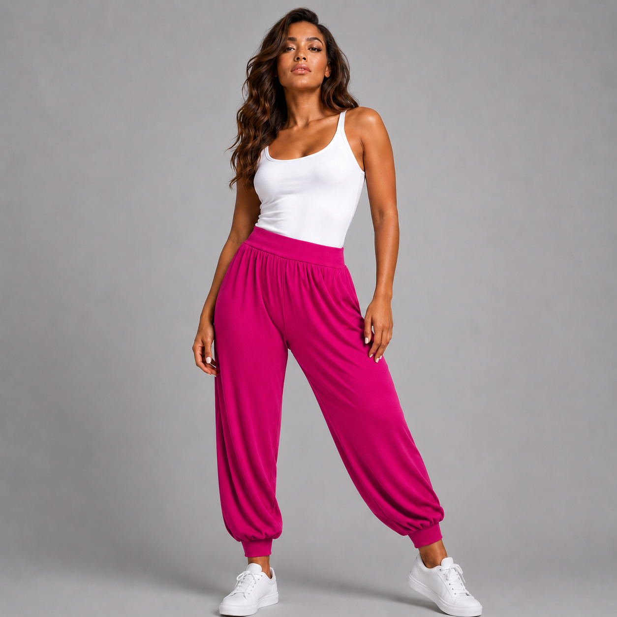 Soft Stretchy High Waist Harem Pants