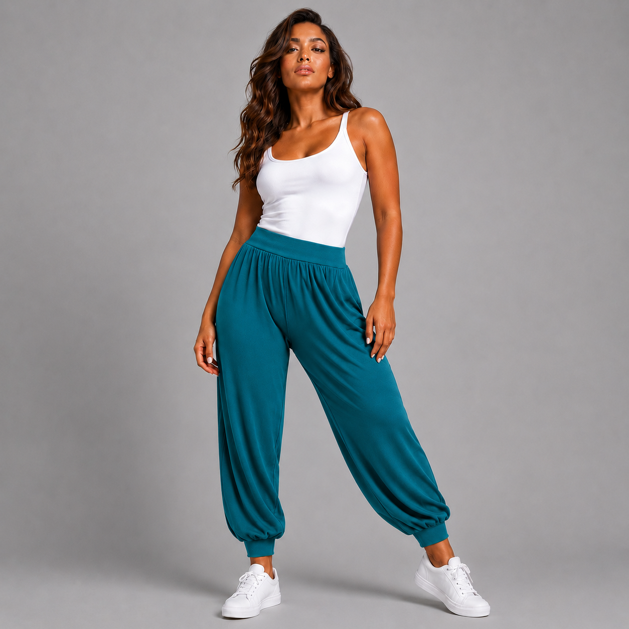 Soft Stretchy High Waist Harem Pants