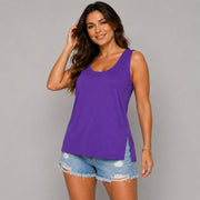 Viscose Sleeveless Cut Side Vest / T-shirt
