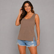 Viscose Sleeveless Cut Side Vest / T-shirt