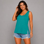 Viscose Sleeveless Cut Side Vest / T-shirt