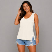 Viscose Sleeveless Cut Side Vest / T-shirt