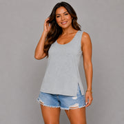 Viscose Sleeveless Cut Side Vest / T-shirt