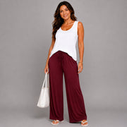 Plain Stretchy High Waist Palazzo Trousers