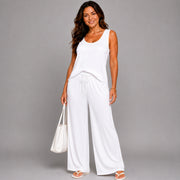 Plain Stretchy High Waist Palazzo Trousers